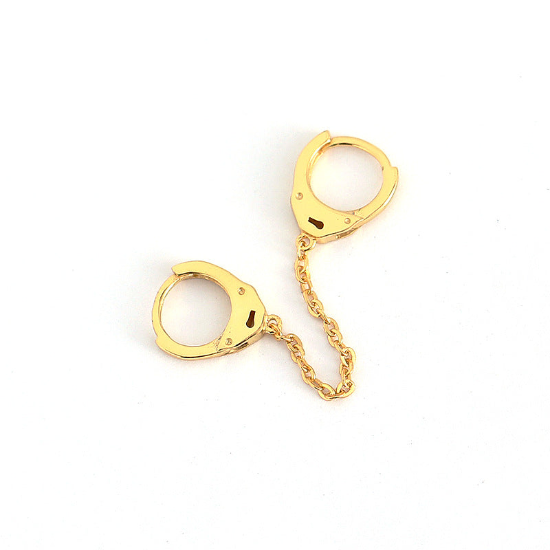 Polsini da donna S925 in argento sterling con catena a O, design geometrico, stile dolce-cool, con placcatura