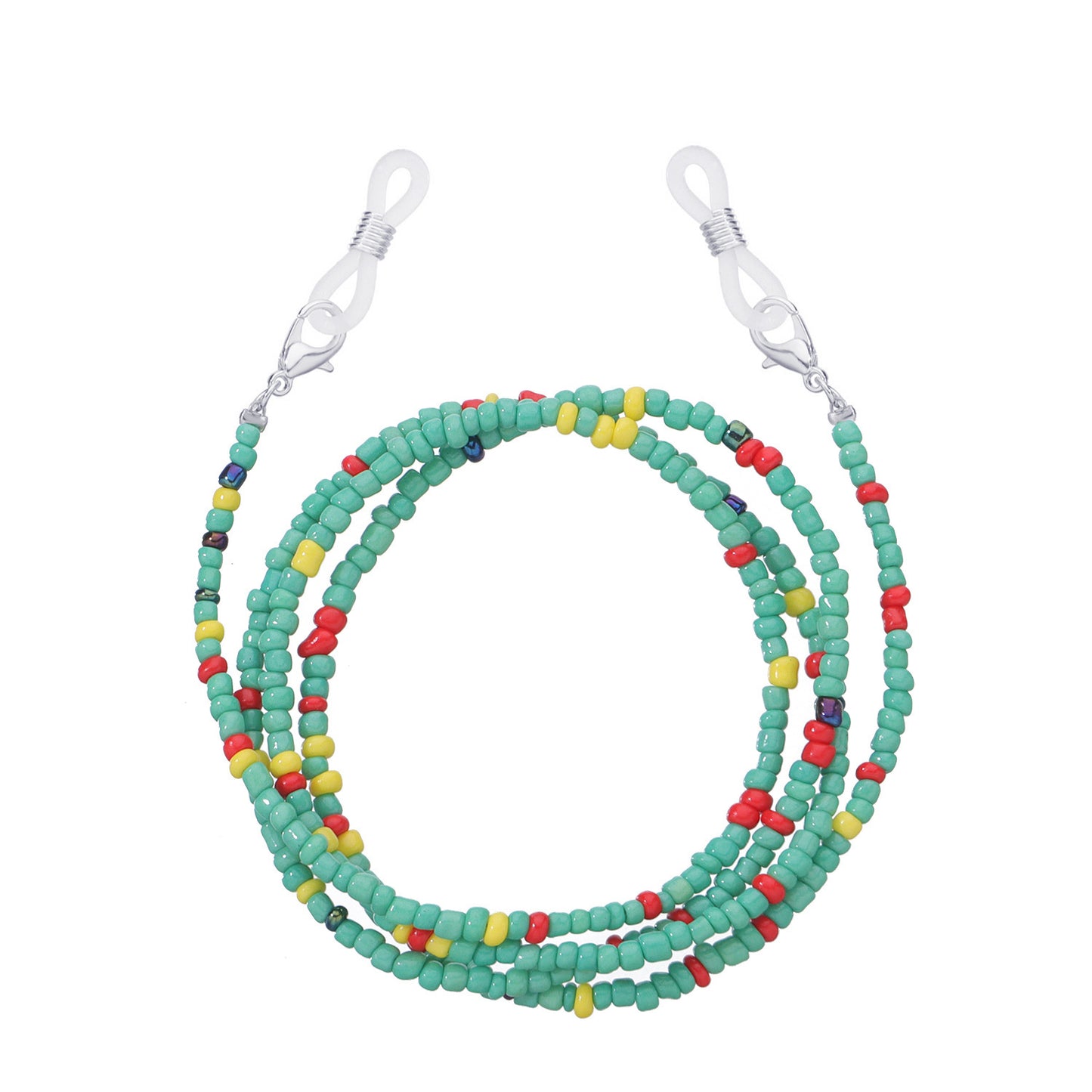 Elegant Trendy Mixed Color Glass Beads Eyeglass Chain