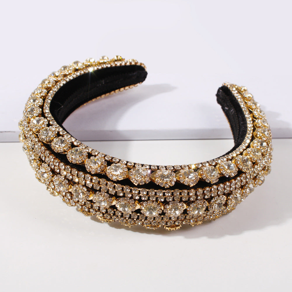 Women's European Luxury Rhinestone U-Shape Hair Clip Titanium Steel Hair Accessory for Wedding Birthday Gift