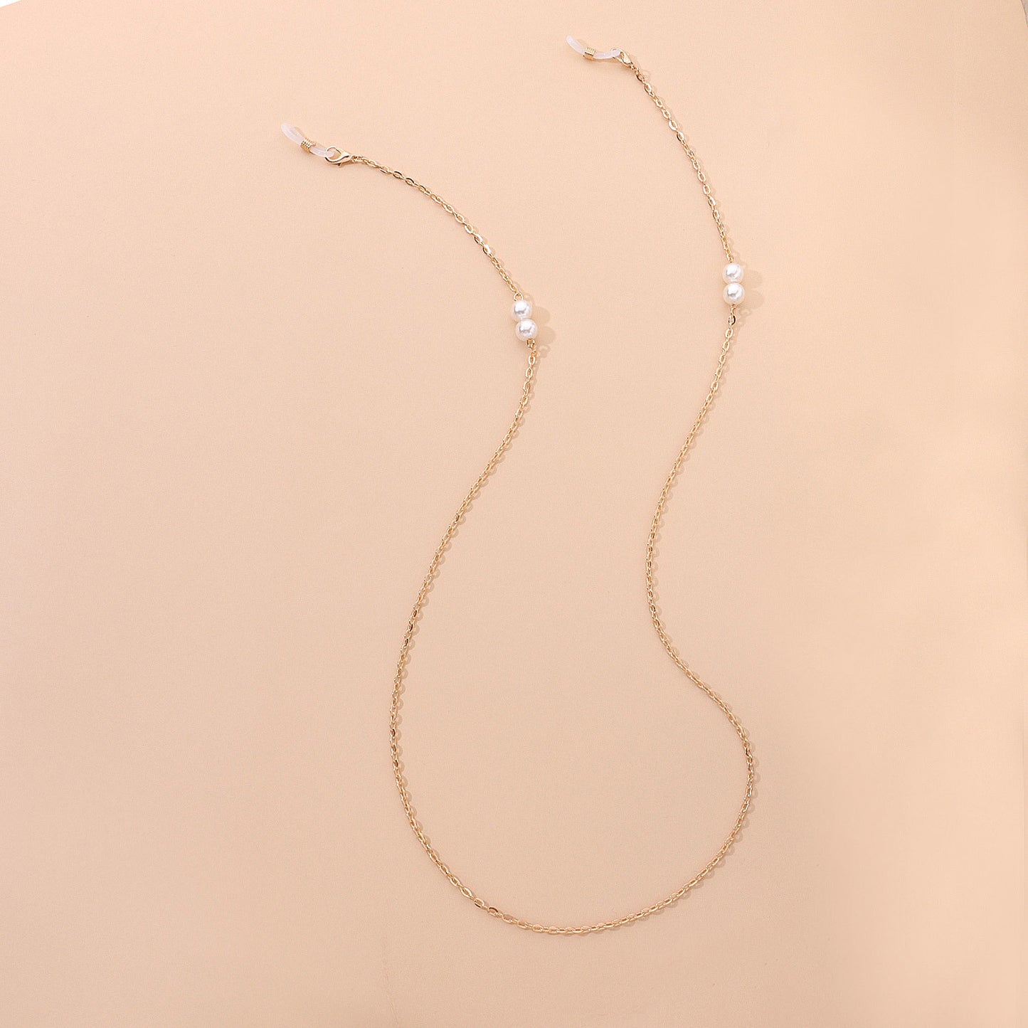 Minimalist Alloy and Pearl Eyeglass Chain