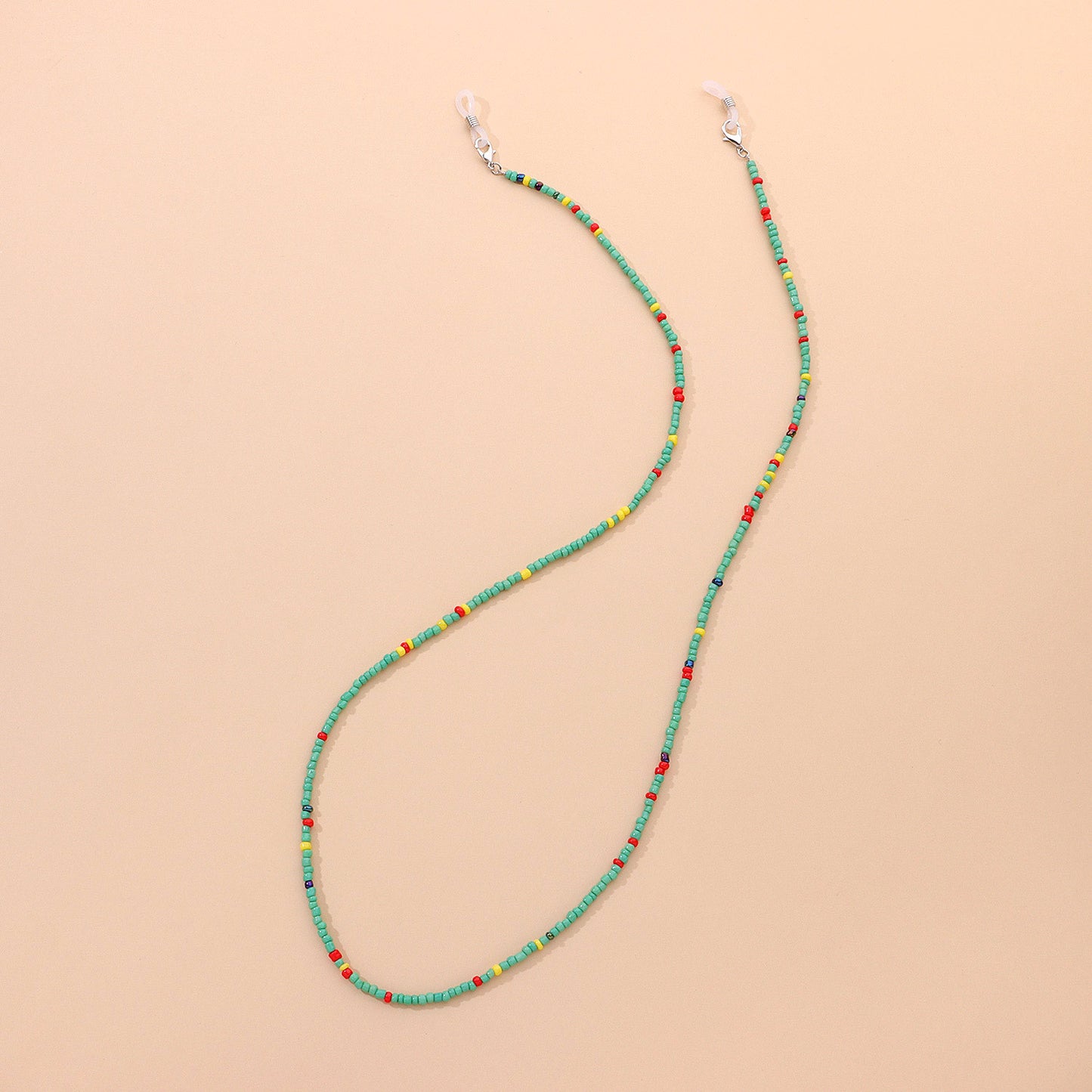 Elegant Trendy Mixed Color Glass Beads Eyeglass Chain
