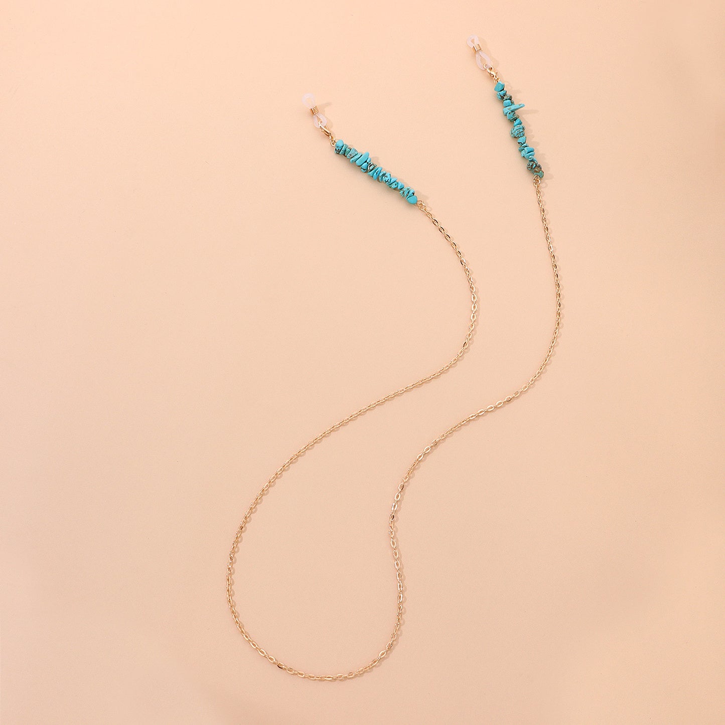Minimalist Elegant Turquoise Inlay Alloy Eyewear Chain