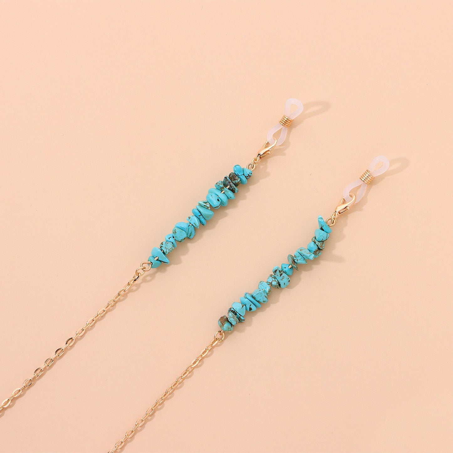 Minimalist Elegant Turquoise Inlay Alloy Eyewear Chain