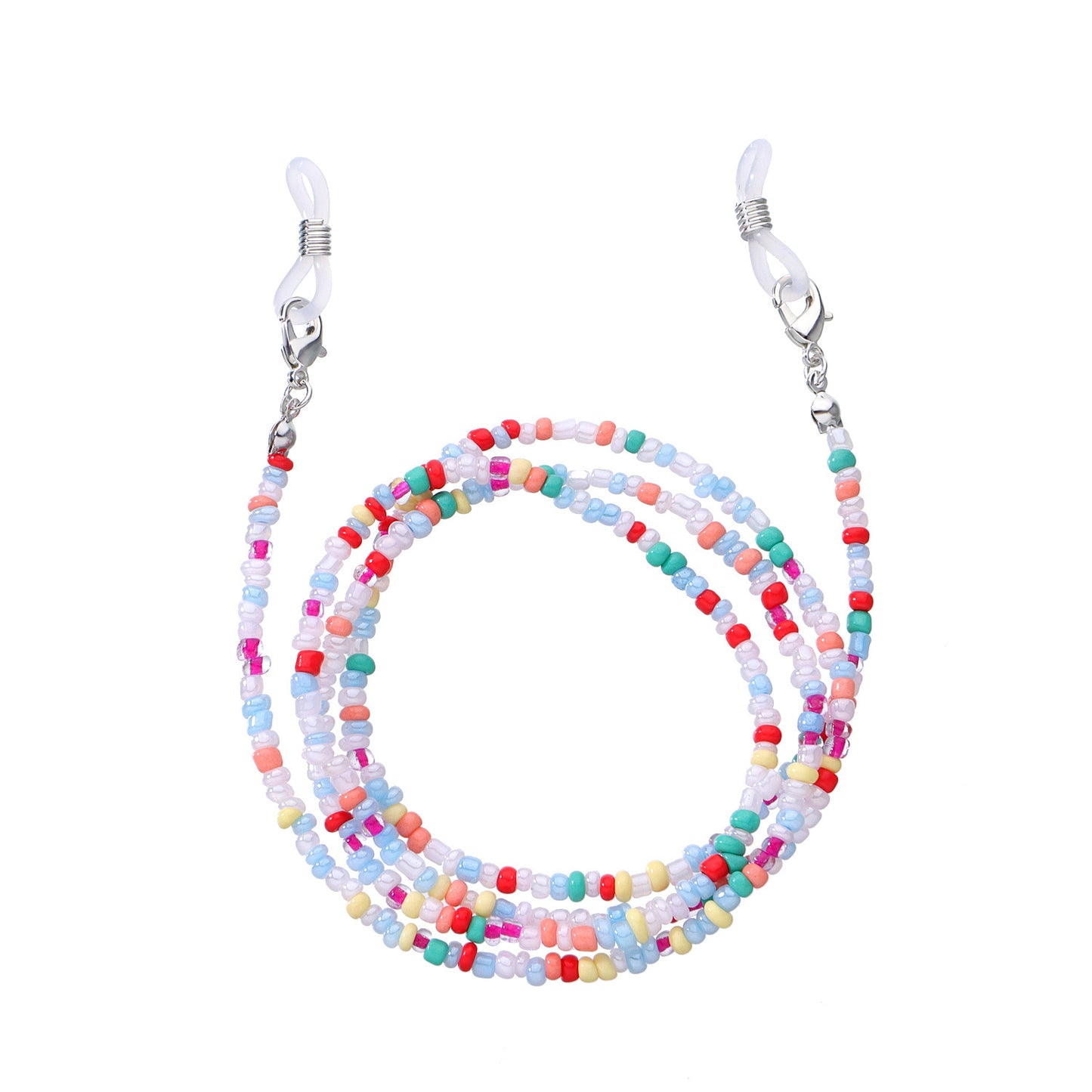 Minimalist Colorful Glass Beads Eyeglass Chain Set