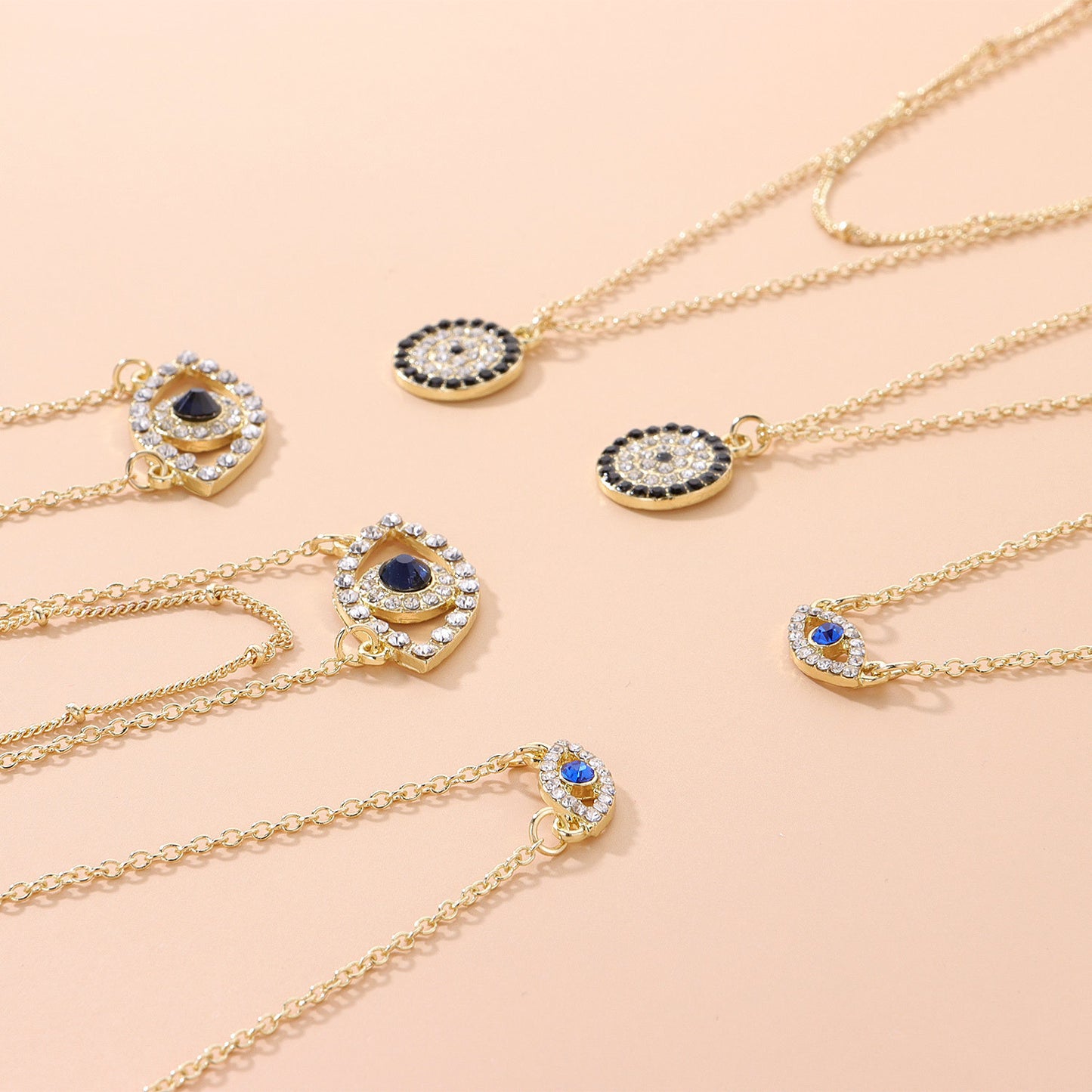 Collana con Pendente Geometrico da Donna, in Lega, Minimalista, Punk, con Catena a Croce, Gioielli Placcati