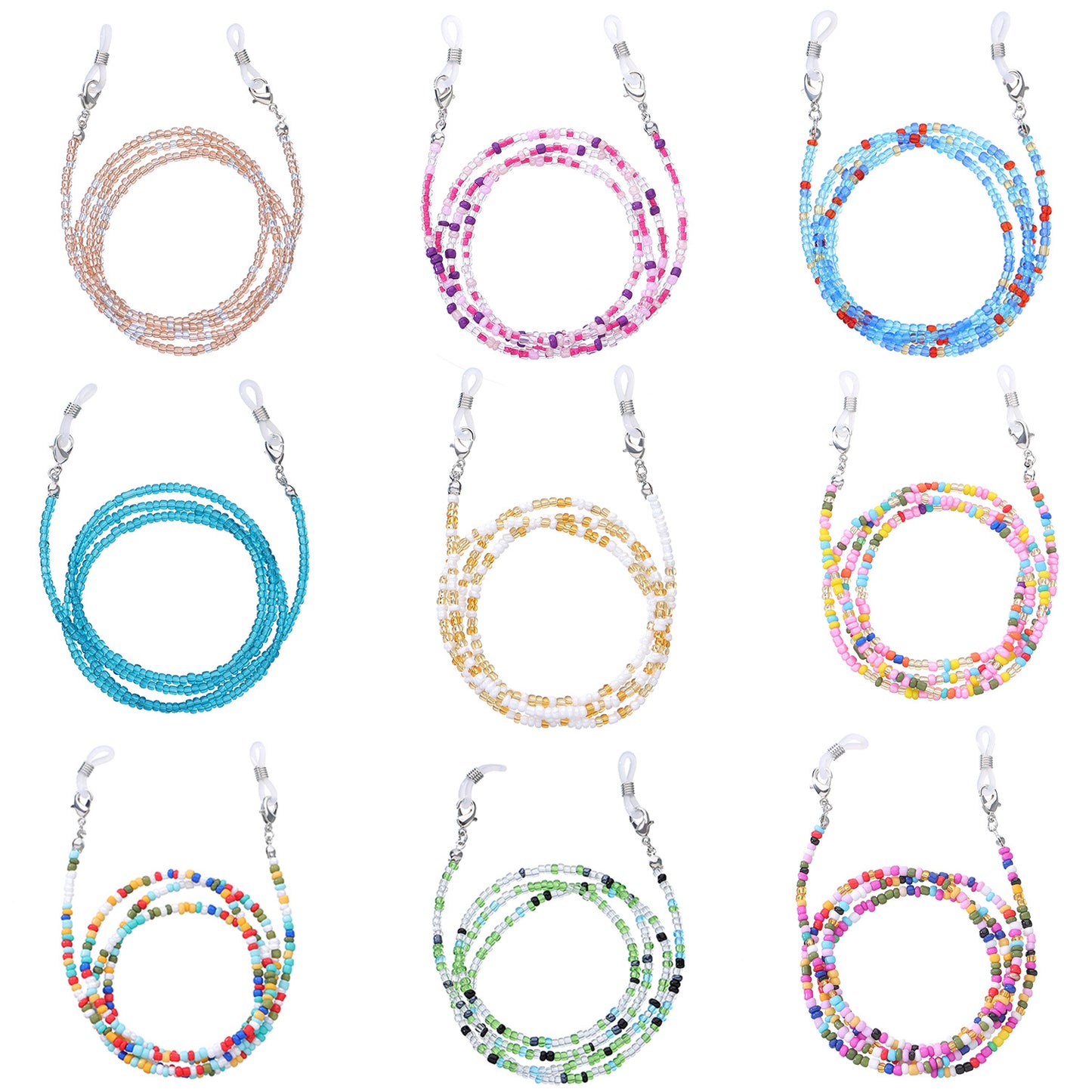 Versatile Seed Bead Eyeglass Chain and Mask Accessory Set