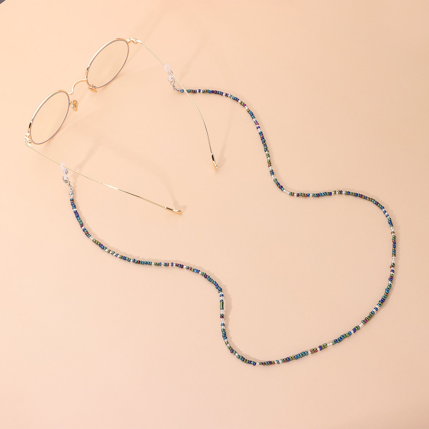 Minimalist Colorful Glass Beads Eyeglass Chain Set