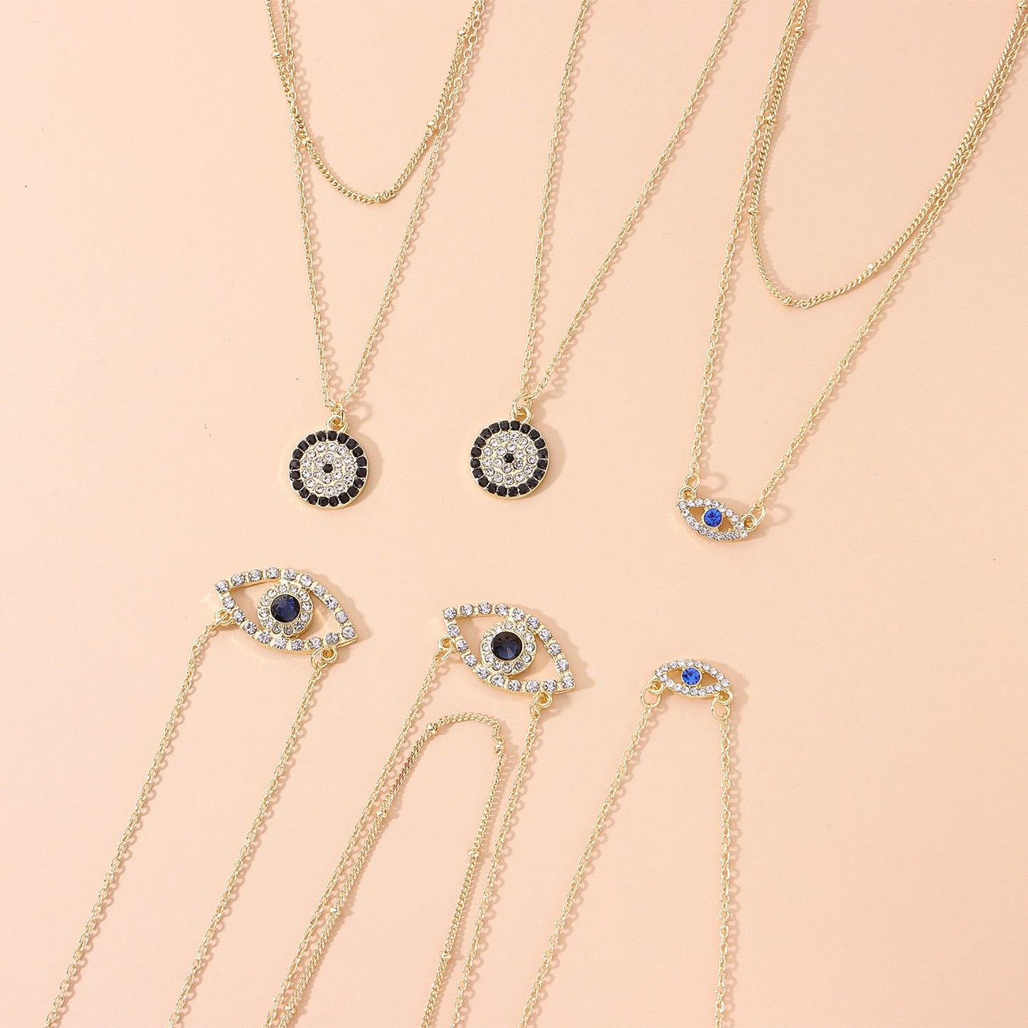 Collana con Pendente Geometrico da Donna, in Lega, Minimalista, Punk, con Catena a Croce, Gioielli Placcati