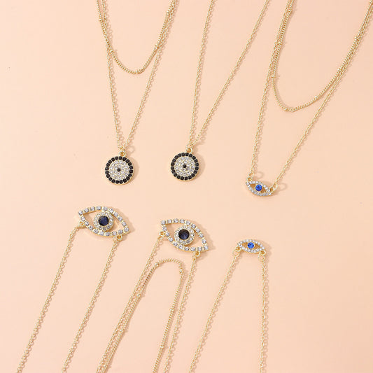 Collana con Pendente Geometrico da Donna, in Lega, Minimalista, Punk, con Catena a Croce, Gioielli Placcati