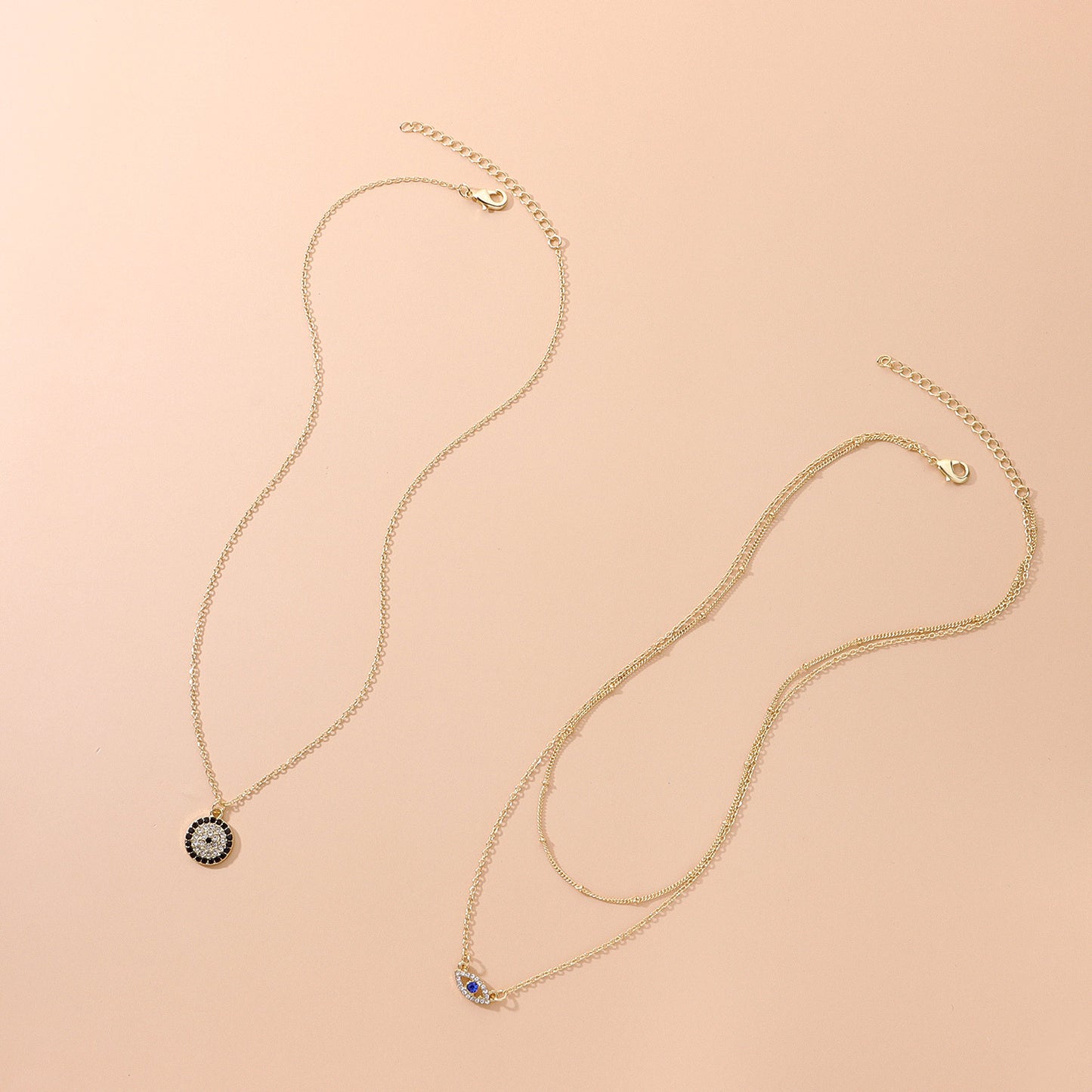 Collana con Pendente Geometrico da Donna, in Lega, Minimalista, Punk, con Catena a Croce, Gioielli Placcati