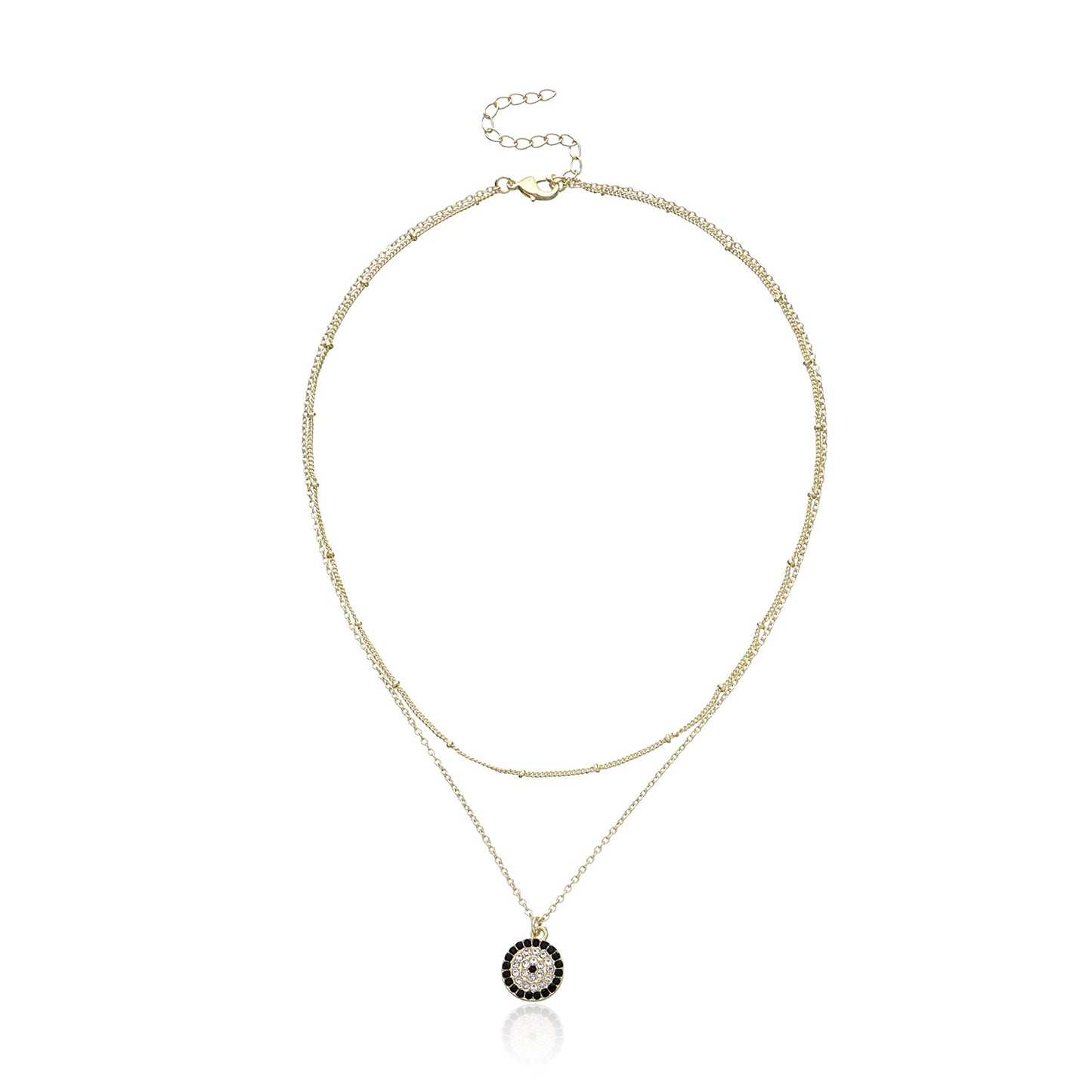 Collana con Pendente Geometrico da Donna, in Lega, Minimalista, Punk, con Catena a Croce, Gioielli Placcati