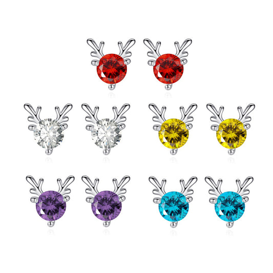 Orecchini "Sweet Deer" in lega placcata, stile bohémien minimalista, regalo di Natale per donna