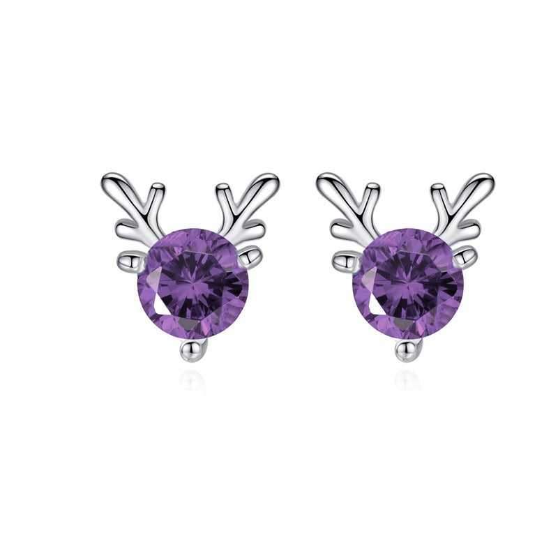 Pendientes de ciervo dulce estilo bohemio minimalista, chapados en aleación, regalo de Navidad para mujeres