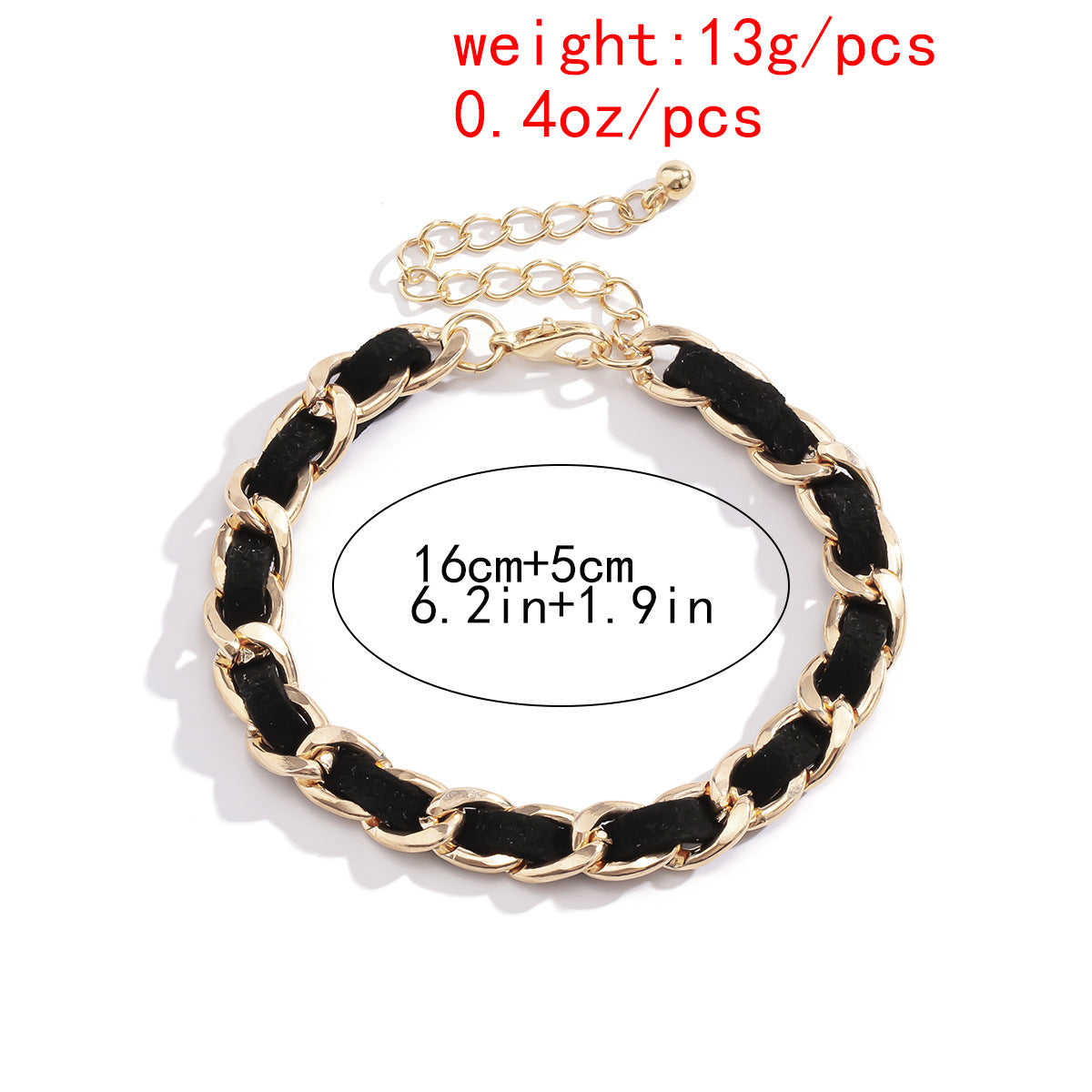 Bracciale a catena in metallo geometrico minimalista da donna, gioielli placcati in stile vintage, design semplice per regalo souvenir di viaggio