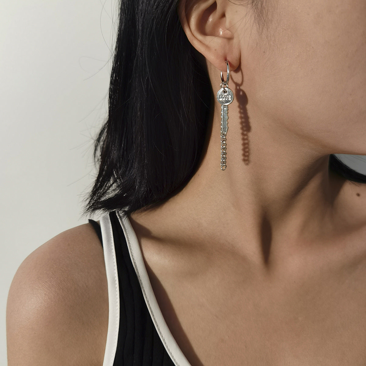 Pendientes Geométricos Vintage con Letras para Mujer, Aleación Chapada, Cadena O con Borlas, Estilo Bohemio