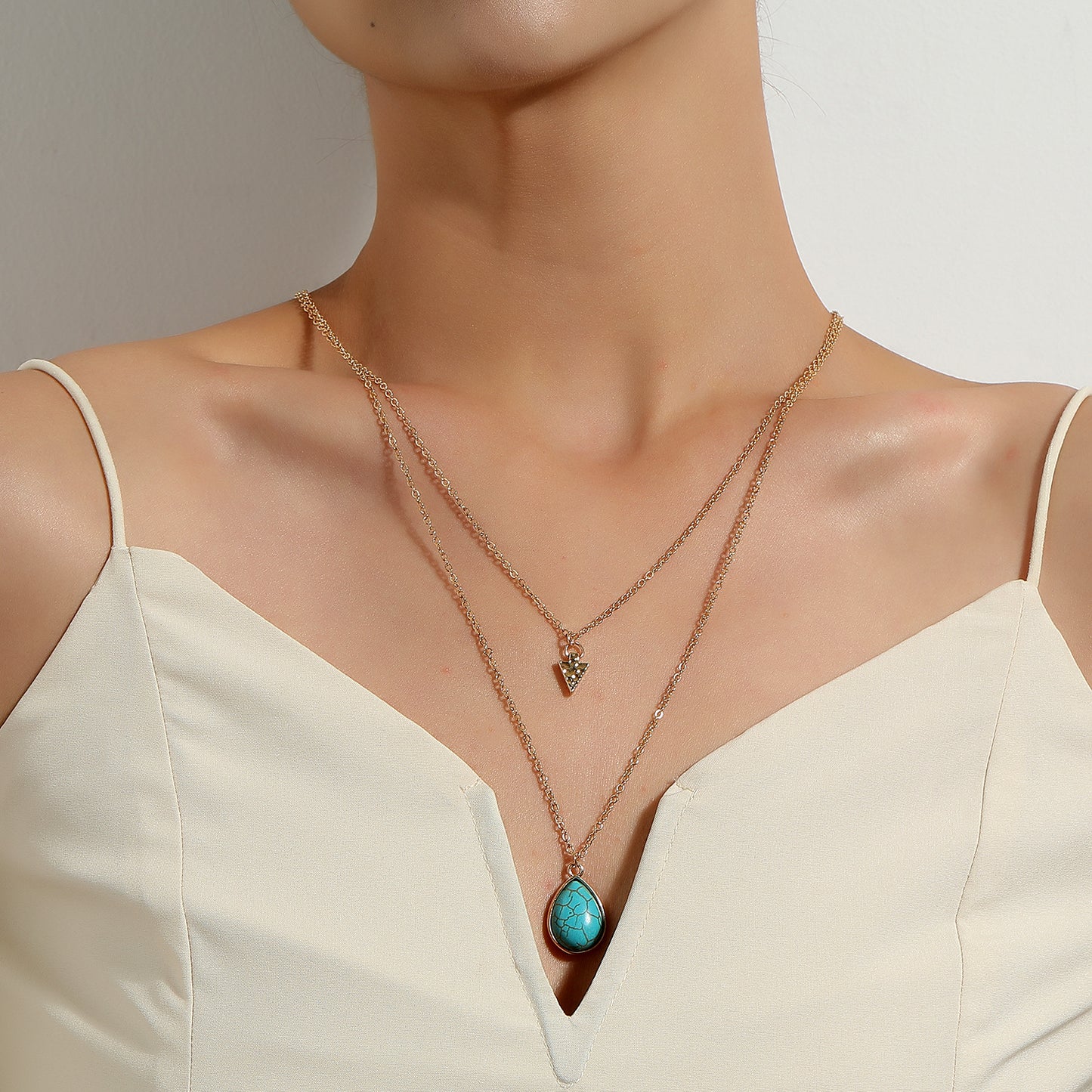 Punk Fashion Geometric Alloy Cross Pendant Necklace for Women