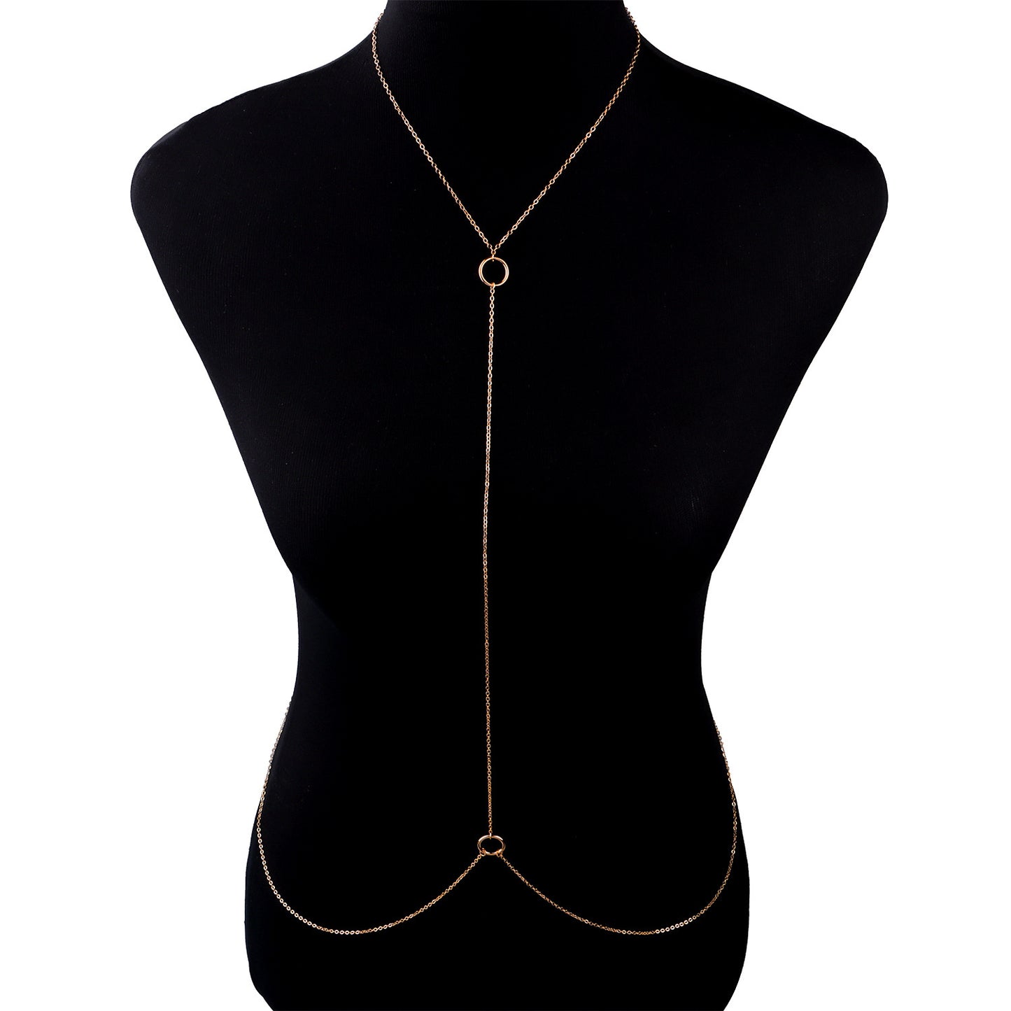 Vintage U-Shaped Waist Chain for Women Retro Bikini Body Chain Single Cross Chain Adjustable Waist Jewelry