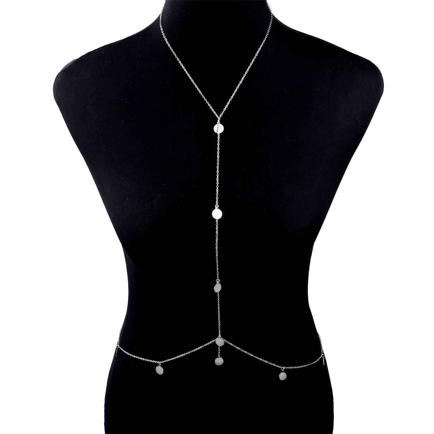Women's Minimalist Geometric Body Chain with Cross Chain Design Alloy Fashion Jewelry