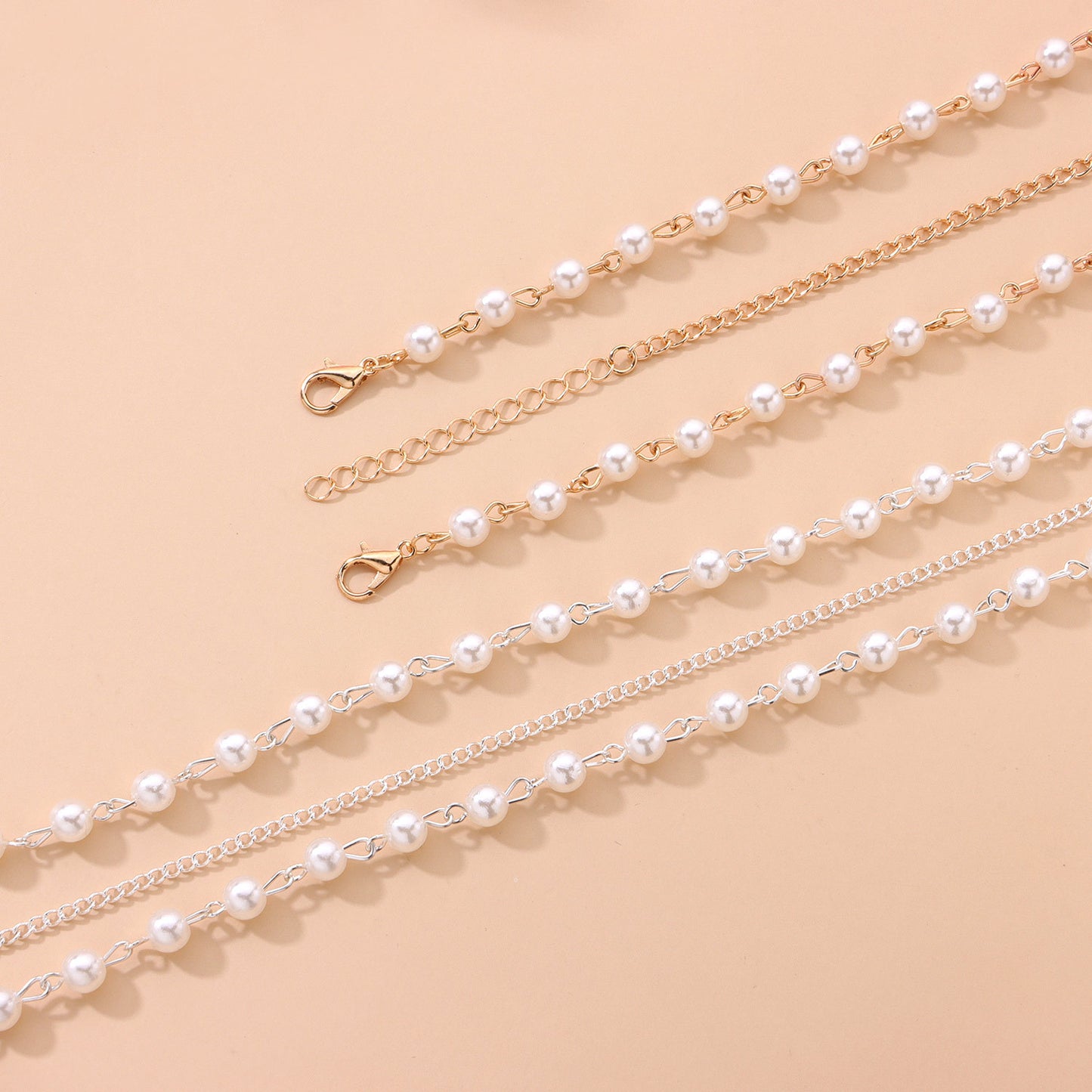 Handmade Pearl Headband for Women Teardrop Shape Bohemian Minimalist Hair Accessory Checkered Pattern Hairband Hair Ornament