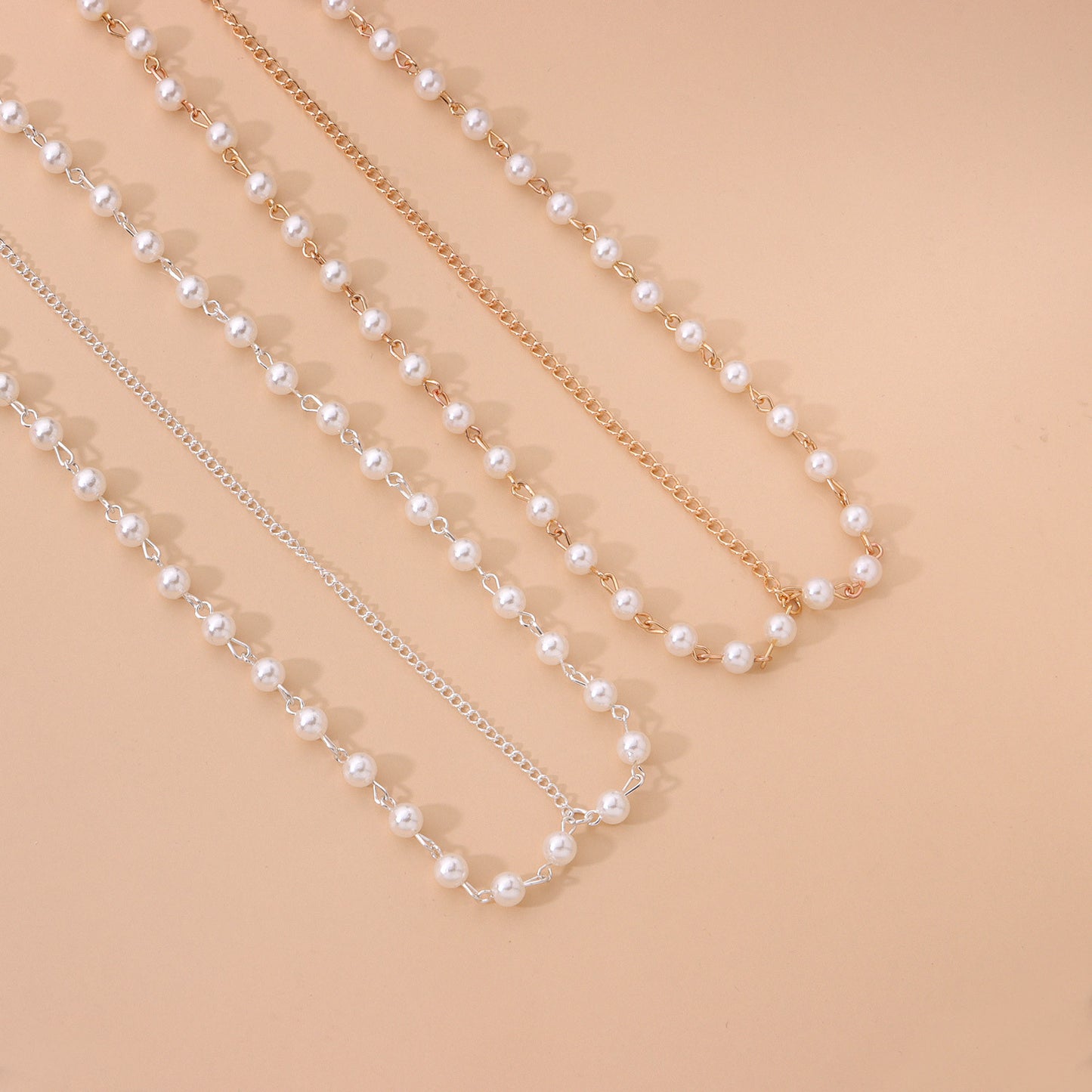 Handmade Pearl Headband for Women Teardrop Shape Bohemian Minimalist Hair Accessory Checkered Pattern Hairband Hair Ornament