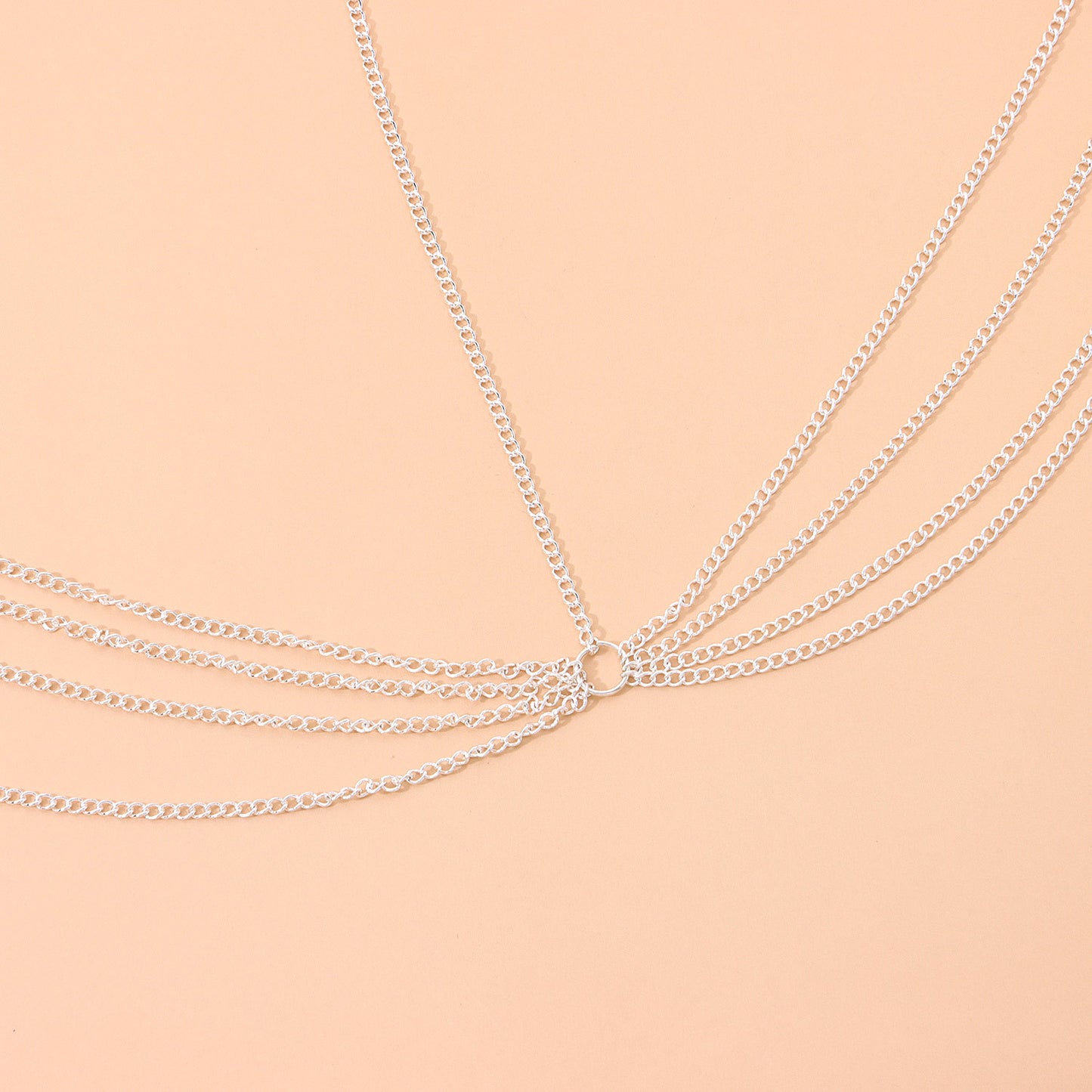 Women's Geometric Checkered Alloy Hair Chain Headband