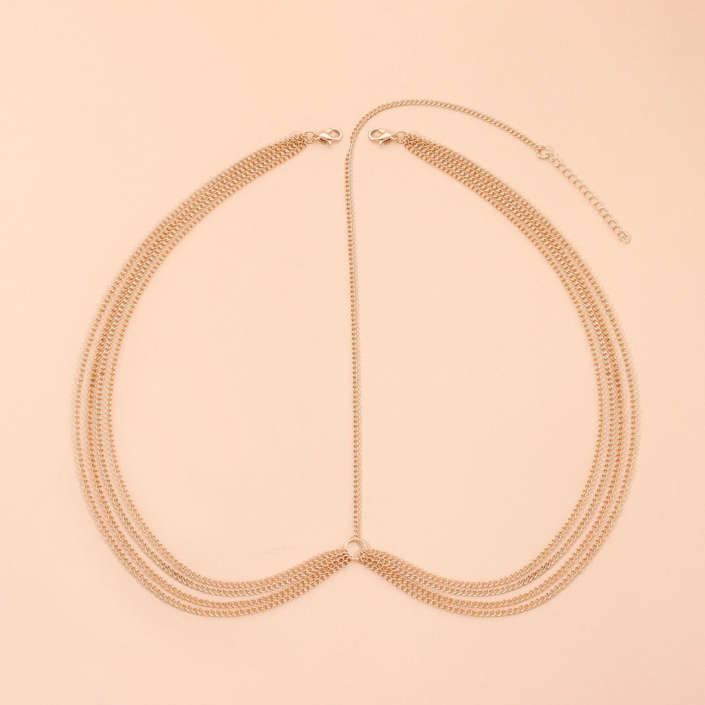 Women's Geometric Checkered Alloy Hair Chain Headband