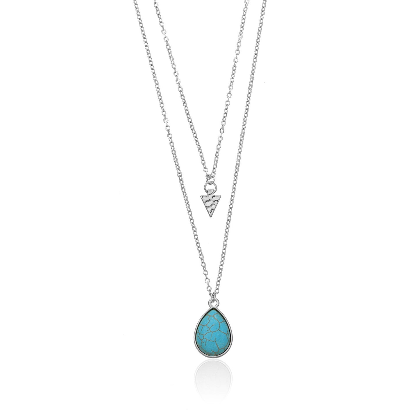 Punk Fashion Geometric Alloy Cross Pendant Necklace for Women