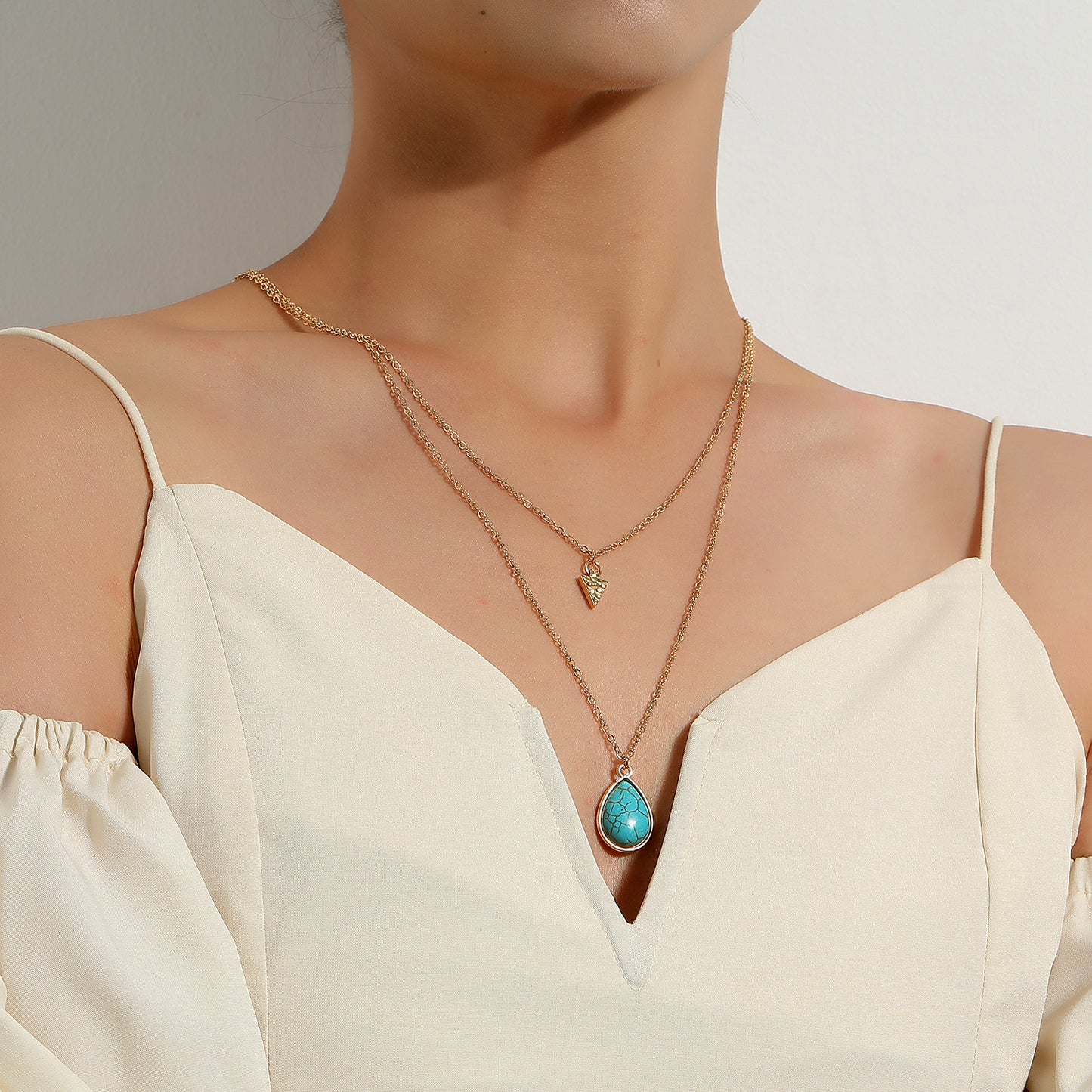 Punk Fashion Geometric Alloy Cross Pendant Necklace for Women