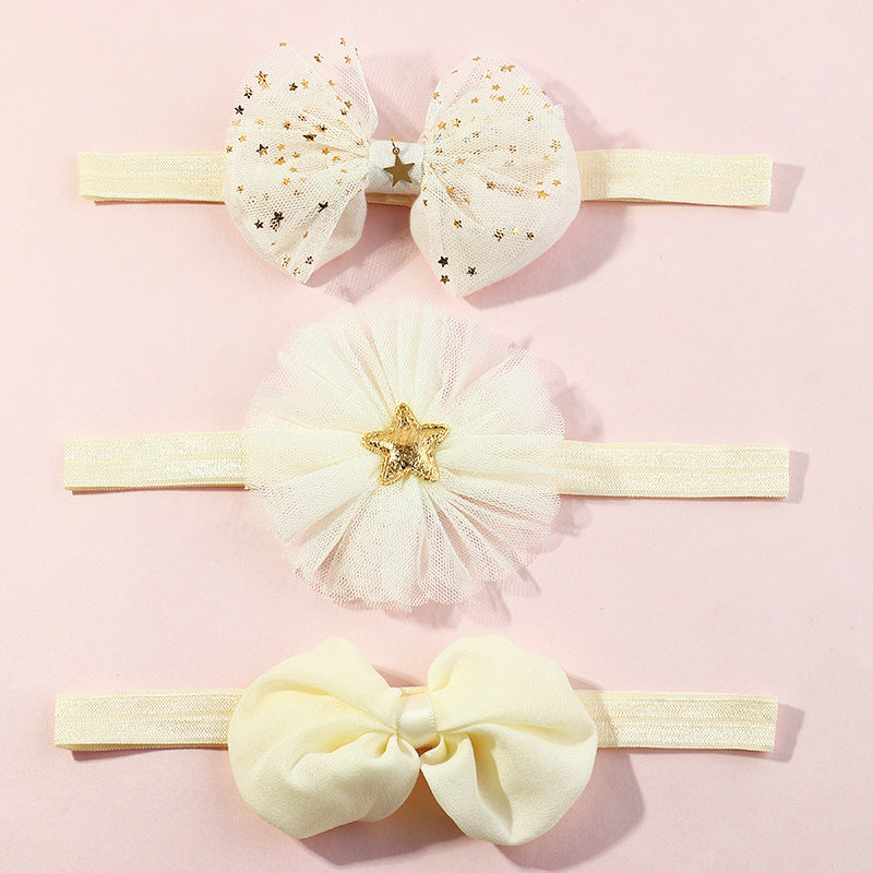 Fascia per capelli floreale con fiocco per neonate e bambine, in tessuto con design geometrico, accessorio per capelli in stile Principessa Anna per compleanno o servizio fotografico dei cento giorni