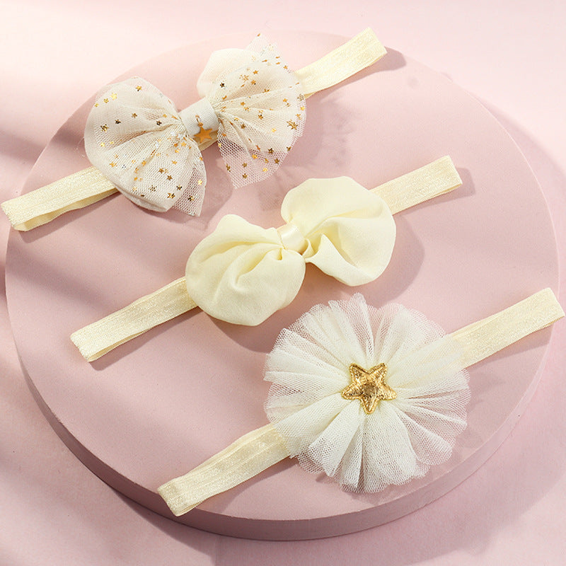 Fascia per capelli floreale con fiocco per neonate e bambine, in tessuto con design geometrico, accessorio per capelli in stile Principessa Anna per compleanno o servizio fotografico dei cento giorni