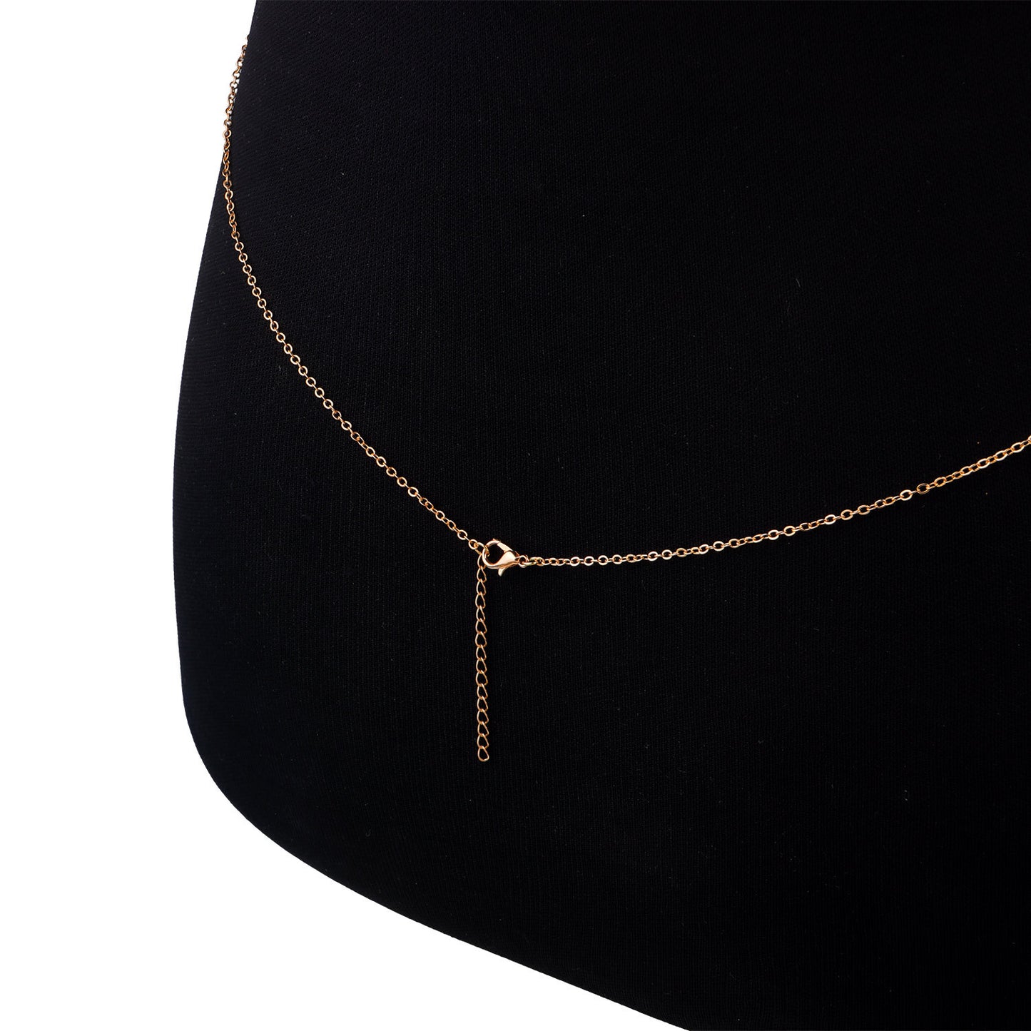 Women's U-Shaped Body Chain with Cross Chain Design Handmade Crystal Beaded Minimalist Sexy Jewelry