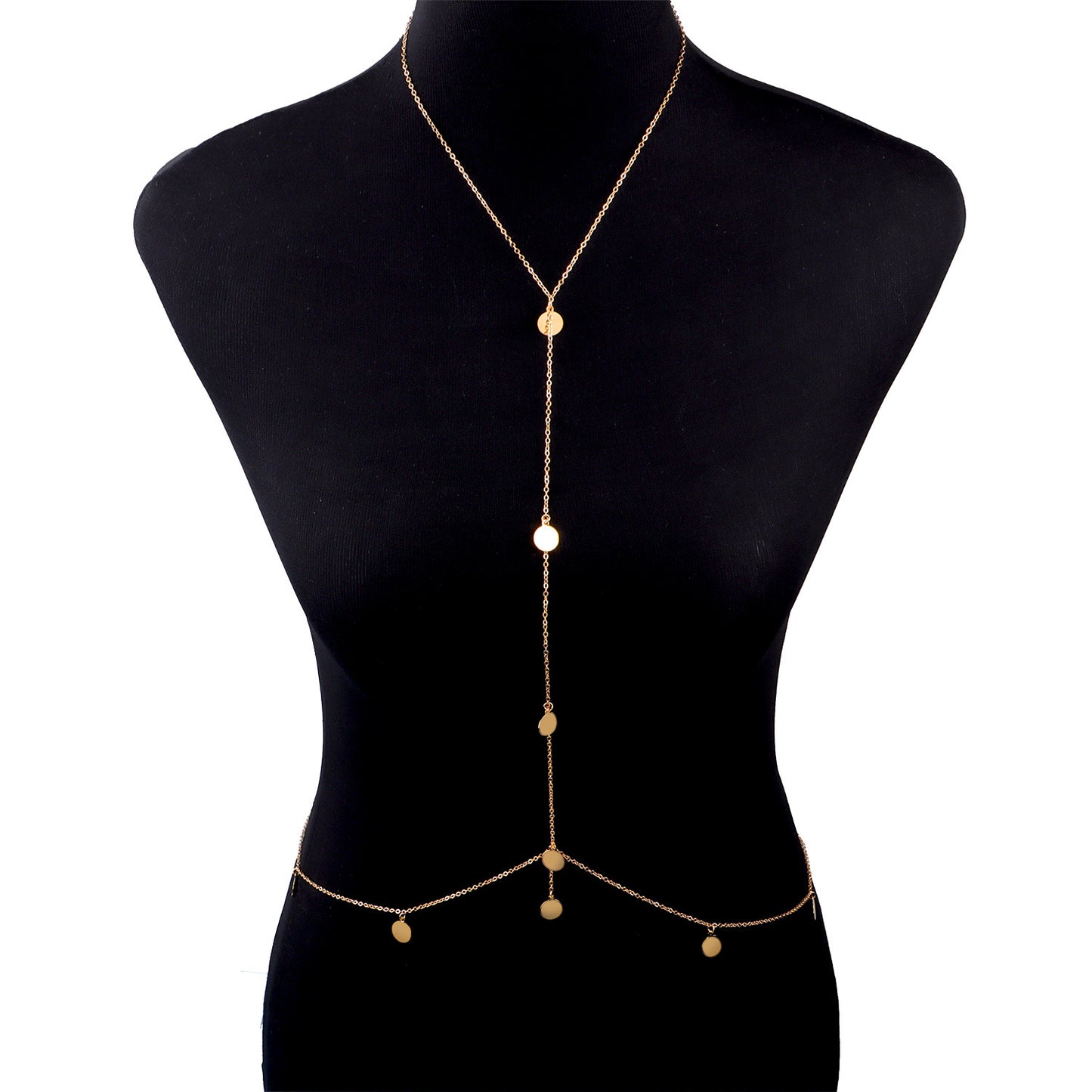 Women's Minimalist Geometric Body Chain with Cross Chain Design Alloy Fashion Jewelry