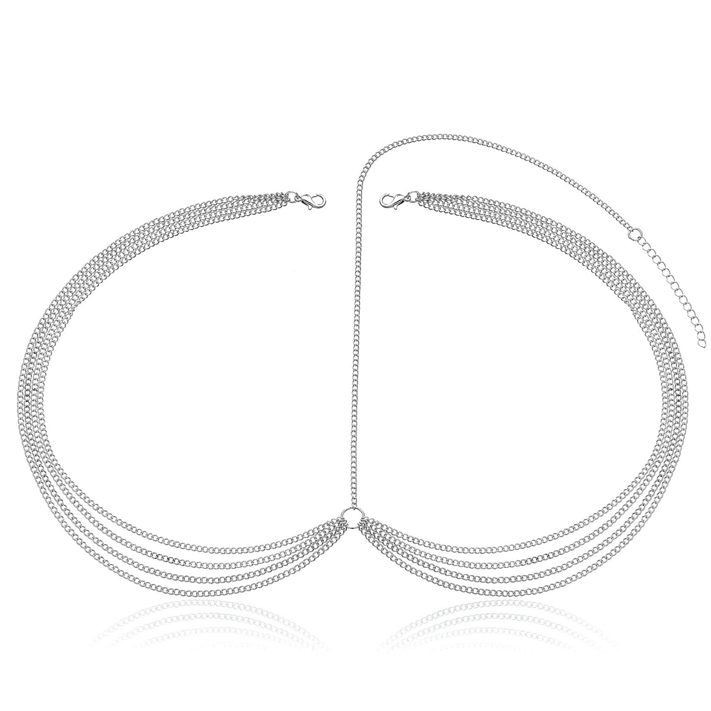 Women's Geometric Checkered Alloy Hair Chain Headband