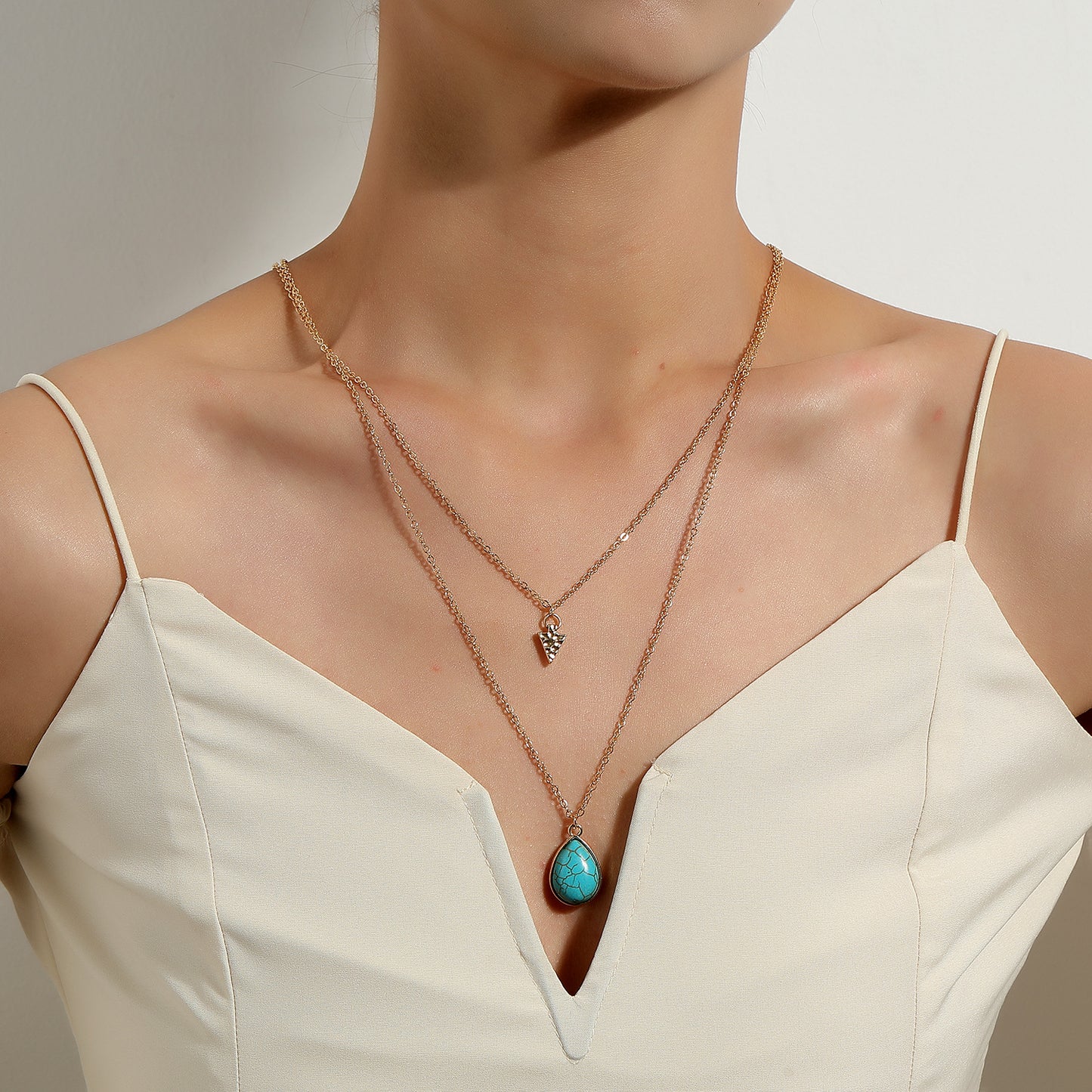 Punk Fashion Geometric Alloy Cross Pendant Necklace for Women