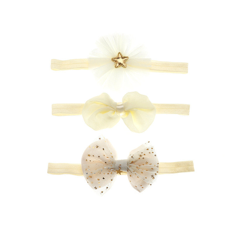 Fascia per capelli floreale con fiocco per neonate e bambine, in tessuto con design geometrico, accessorio per capelli in stile Principessa Anna per compleanno o servizio fotografico dei cento giorni