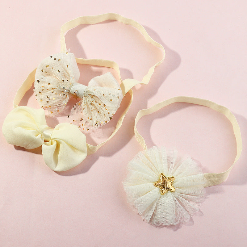 Fascia per capelli floreale con fiocco per neonate e bambine, in tessuto con design geometrico, accessorio per capelli in stile Principessa Anna per compleanno o servizio fotografico dei cento giorni
