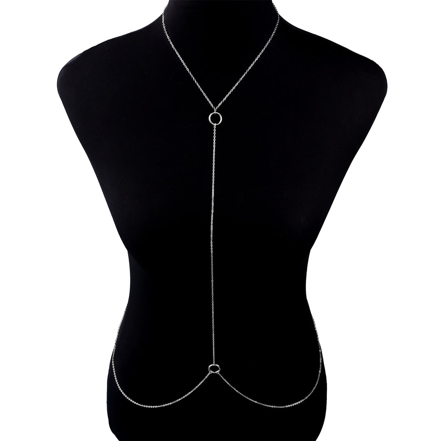 Vintage U-Shaped Waist Chain for Women Retro Bikini Body Chain Single Cross Chain Adjustable Waist Jewelry