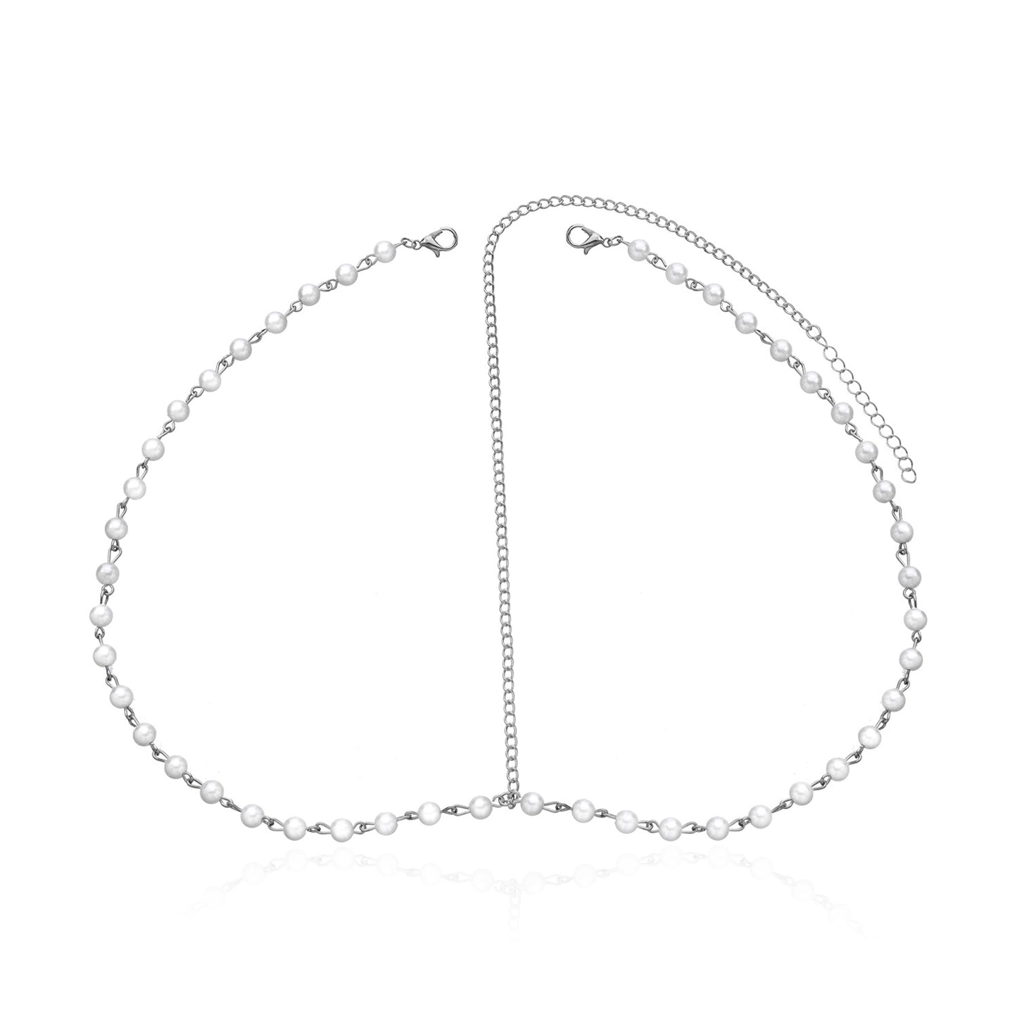 Handmade Pearl Headband for Women Teardrop Shape Bohemian Minimalist Hair Accessory Checkered Pattern Hairband Hair Ornament