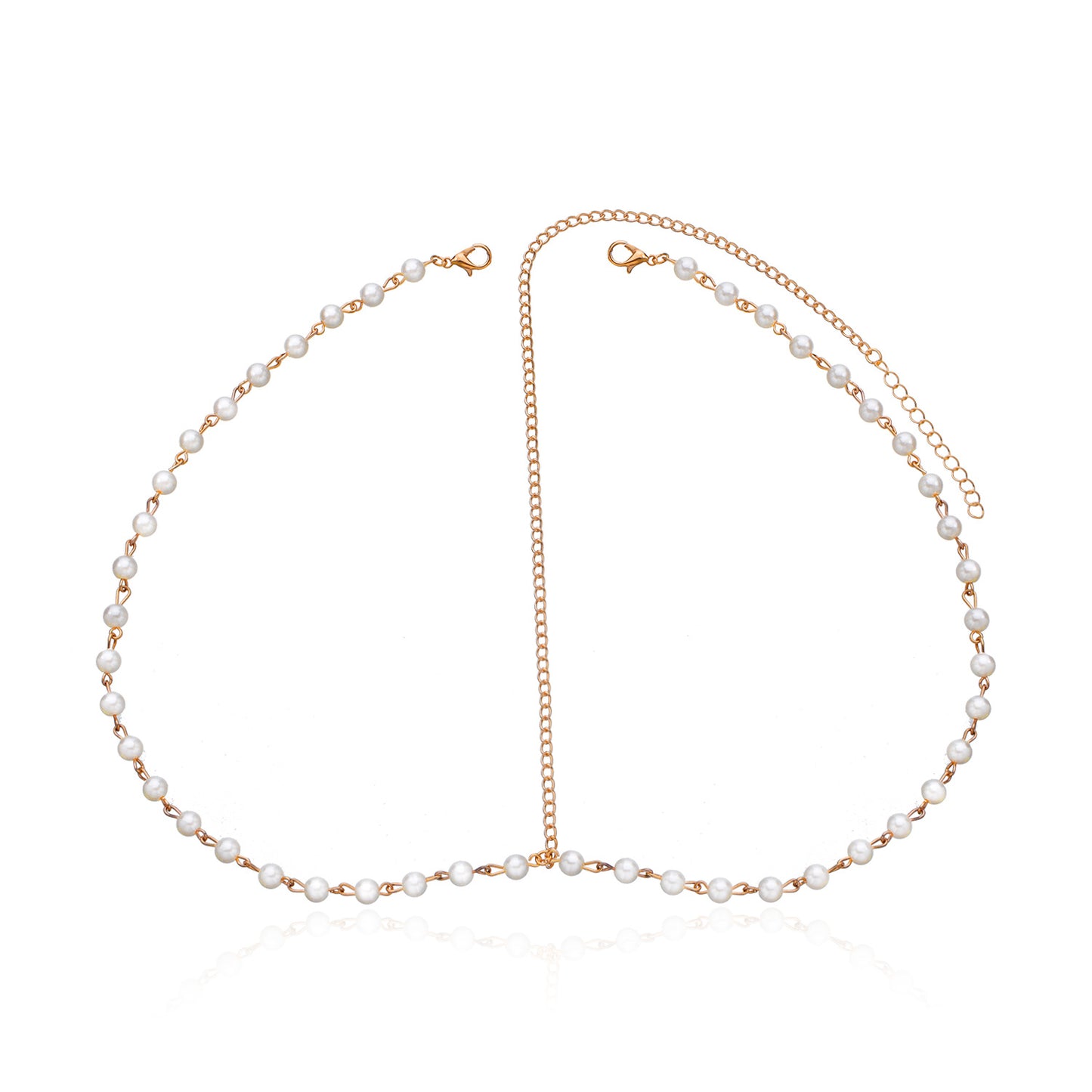 Handmade Pearl Headband for Women Teardrop Shape Bohemian Minimalist Hair Accessory Checkered Pattern Hairband Hair Ornament