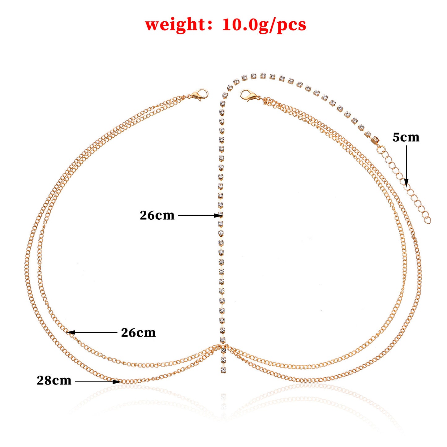 Shiny Rhinestone Wave Chain Headband for Women Geometric Tartan Hair Accessory Fashion Headwear