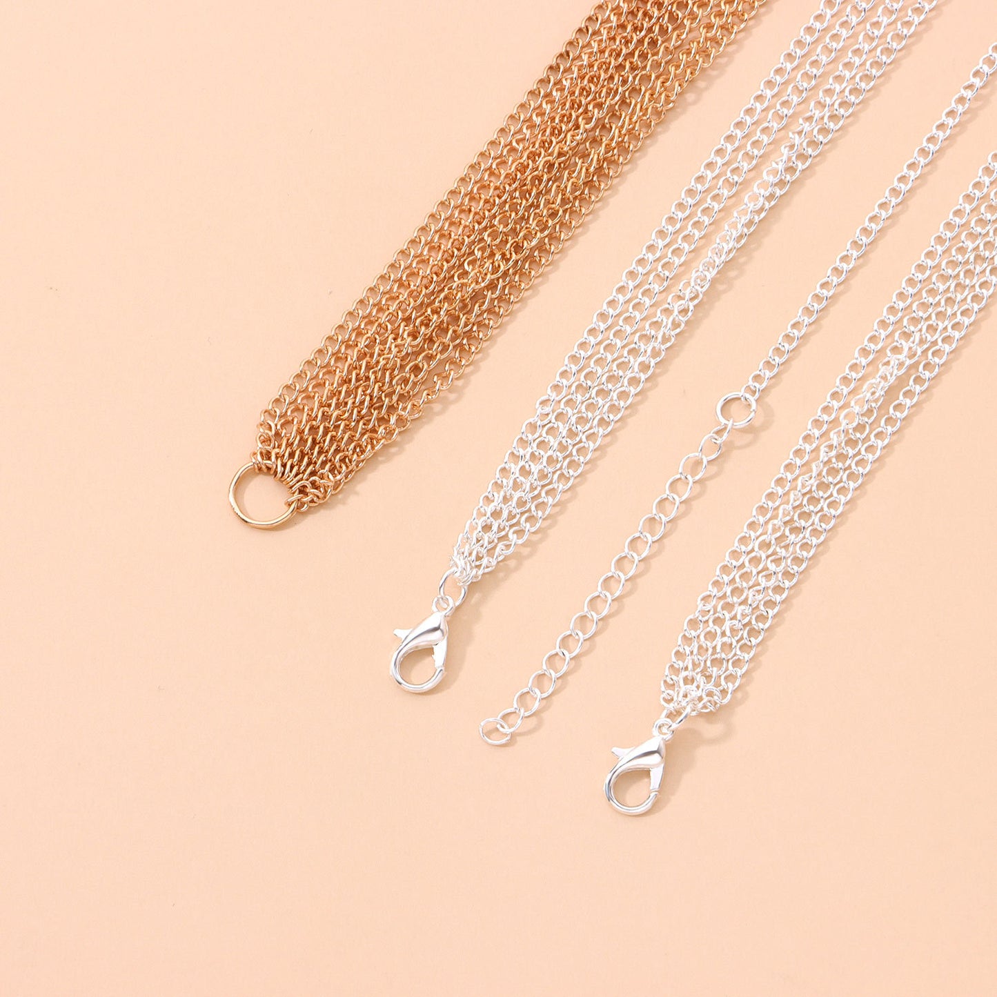 Women's Geometric Checkered Alloy Hair Chain Headband