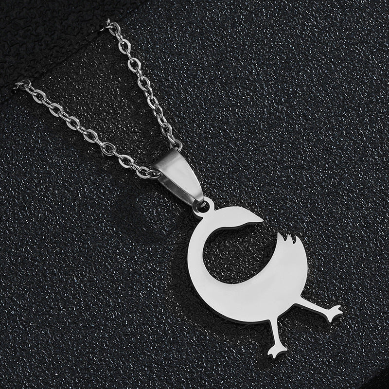 Collana con Pendente Simbolo Adinkra Geometrico per Donne e Uomini, Catena in Acciaio Inossidabile Dorato con Maglia O in Acciaio al Titanio, Stile Casual alla Moda