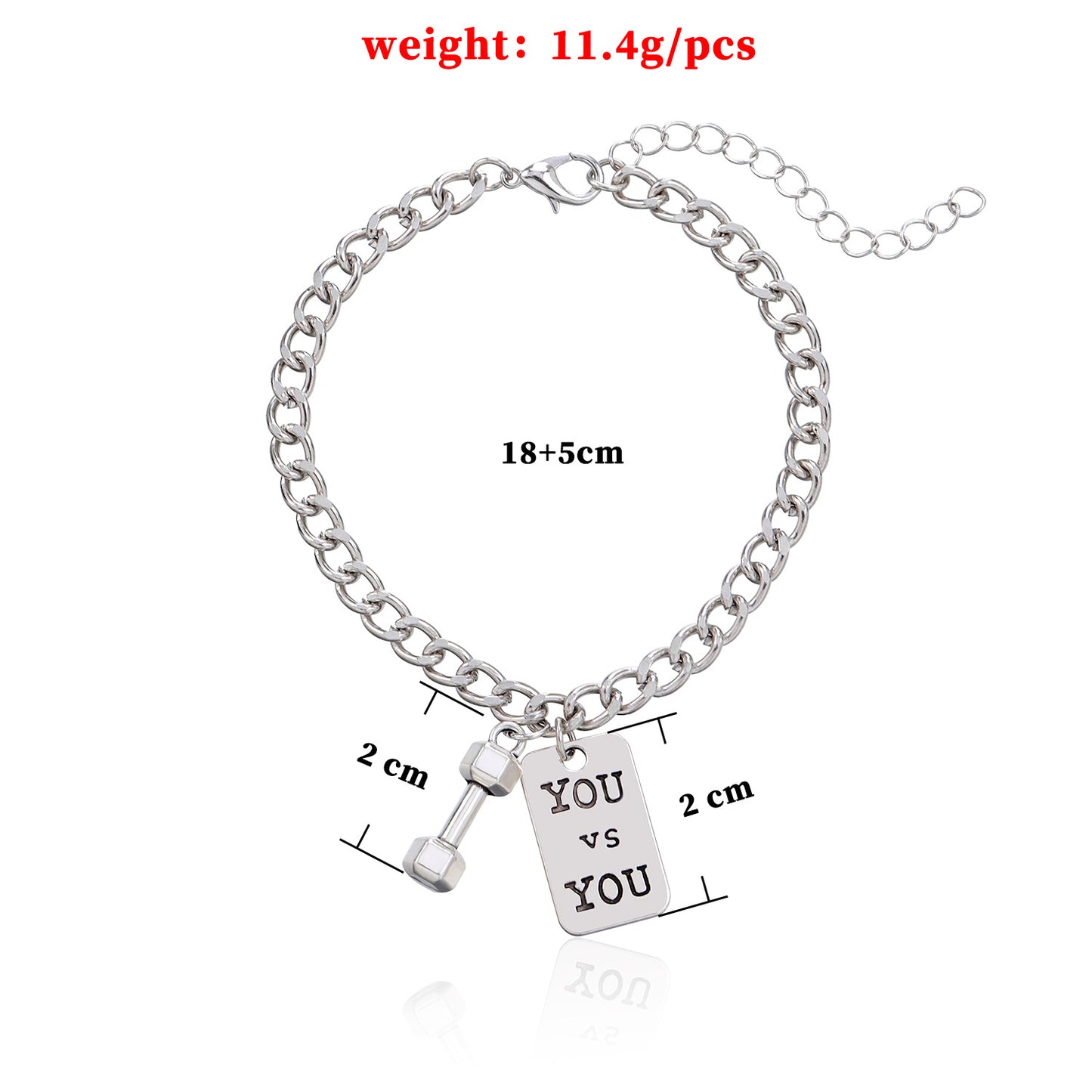 Women's Letter Style Alloy Plated Bracelet - Fashion Fitness Gym Jewelry for Travel Souvenir, Exhibition, Promotion, Employee Gift, Anniversary, Business Gift, Opening Ceremony