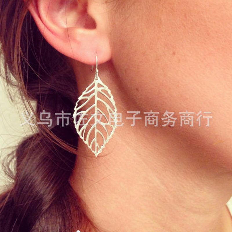 Minimalist Leaf Earrings for Women Alloy Summer Fashion Ear Jewelry Nature Inspired Trendy Lightweight Dainty Leaf Shaped Studs or Hoops
