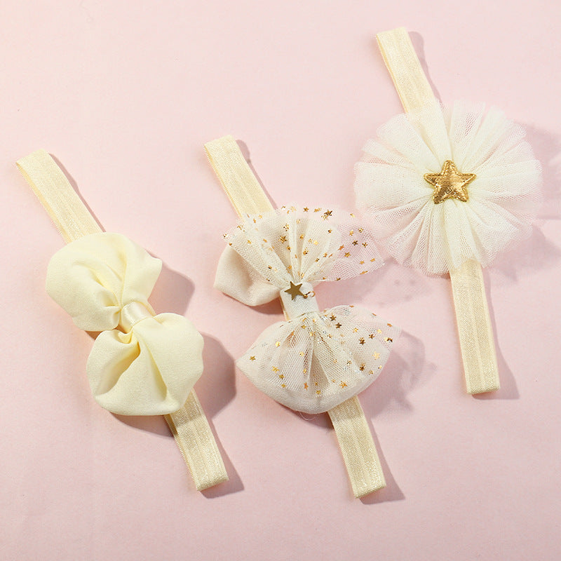 Fascia per capelli floreale con fiocco per neonate e bambine, in tessuto con design geometrico, accessorio per capelli in stile Principessa Anna per compleanno o servizio fotografico dei cento giorni