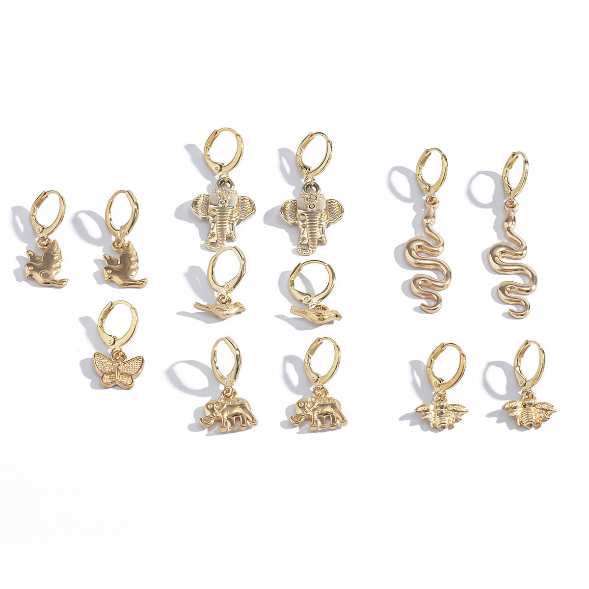 Minimalist Alloy Plated Butterfly Earrings for Women