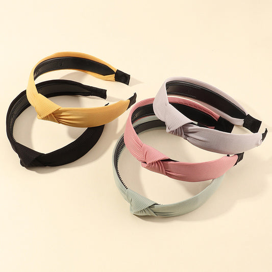 Conjunto de diademas de tela con formas geométricas y adornos 3D estilo princesa para niñas