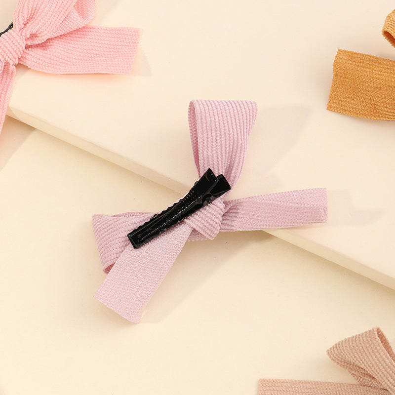 Lindo pasador de pelo con lazo para niñas, estilo hada del bosque natural, diseño minimalista con revestimiento de resina, material de tela