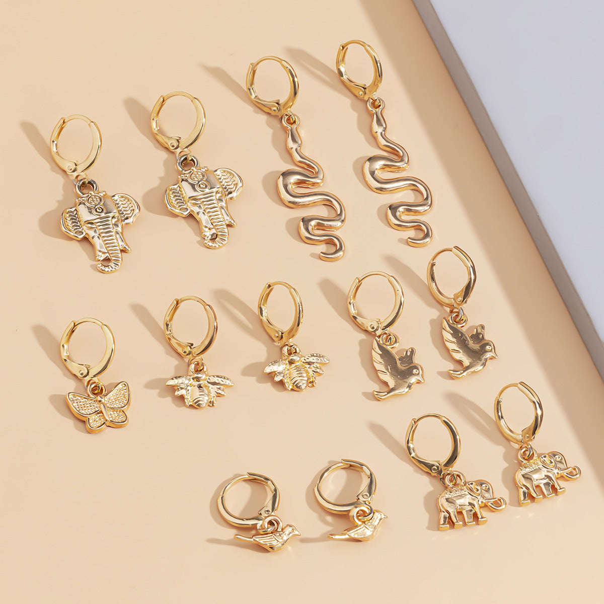 Minimalist Alloy Plated Butterfly Earrings for Women