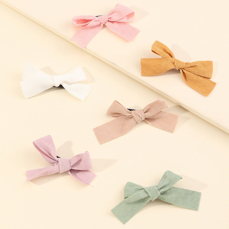 Lindo pasador de pelo con lazo para niñas, estilo hada del bosque natural, diseño minimalista con revestimiento de resina, material de tela